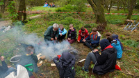 Tomahawk Throwing / Camp Pizza / Branding photo